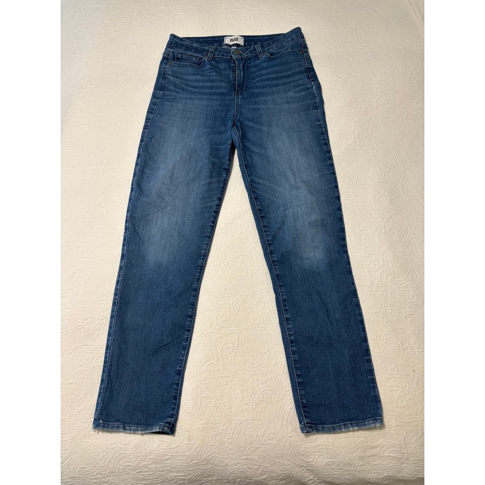 Paige Hoxton Slim High Rise Jeans Medium Wash Blue Denim Size 29
